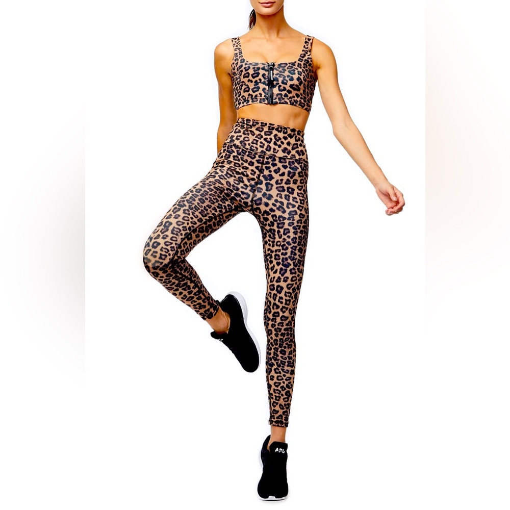 Good American Cheetah Core Strength High Waist Leggings GA Size 4 (XL) - Picture 3 of 10